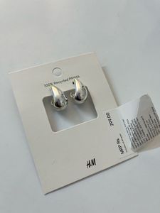 H&amp;M Silver Chunky Dome Earrings