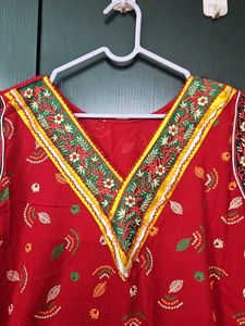 Red Printed Nighty