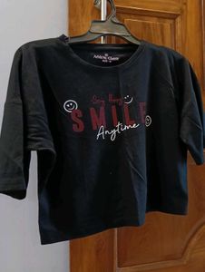 Cute Black Crop Top