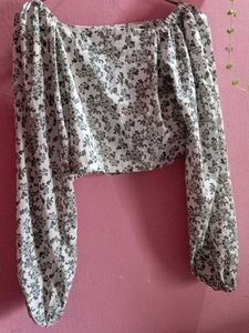 Floral Print Crop Top