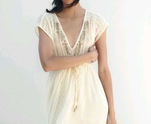 Zara Embellished Beach Mini Dress