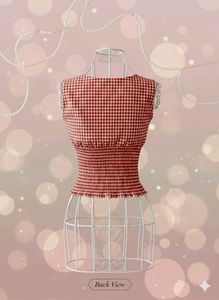 Red Gingham Crop Top