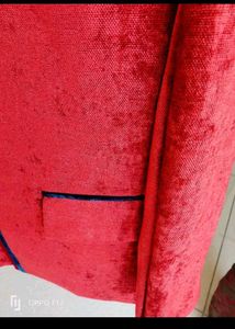 Red Velvet Bandhgala Jacket