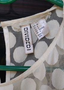 Chic Cream Fit &amp; Flare one piece length above knee