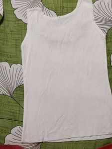 White Embellished Tank Top