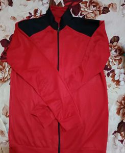 Red &amp; Black Zip-Up Jacket