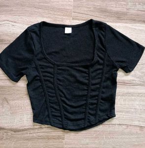 Combo Of Black Top And Jeans
