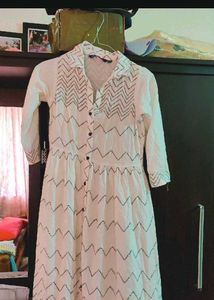 Zigzag Print Maxi Dress