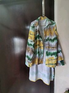 Tie-dye High Low Pattern Co-rd Set