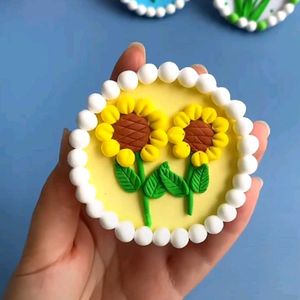 Clay Flower Fridge Magnets 🌸🌻✨