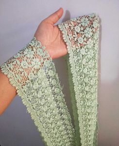 Mint Floral Lace Trim