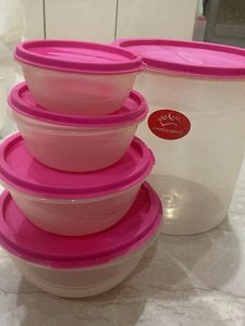 Princeware 5 Kitchen Containers/ Storage Jars +Lid