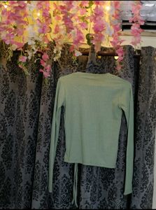 Olive Green Crop Top