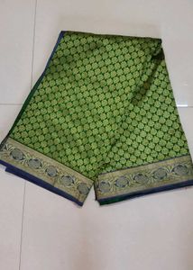 😍 Green Banarasi Silk Saree ✨