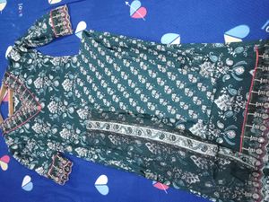 Teal Blue Kurta Set Pure Cotton