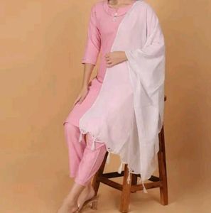Pink Kurta Pant Without dupatta Like New