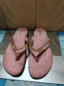 Pink Velvet Flats