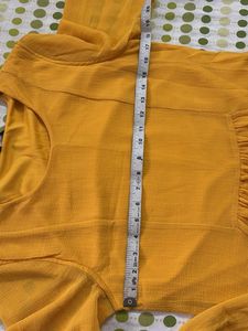 Zara Yellow Bell Sleeve Mini Dress