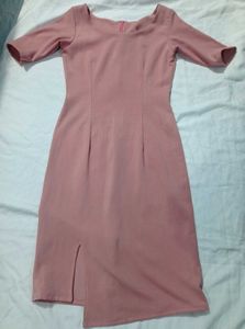 Chic Pink Midi Dress