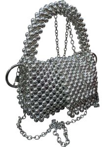 Beaded Silver Bag