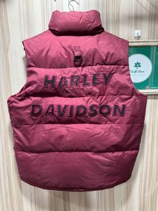 Harley Davidson Maroon Down Feather Puffer Vest