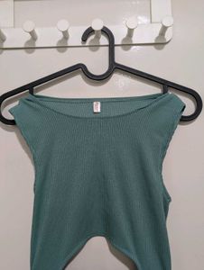 Green Cutout Bodysuit