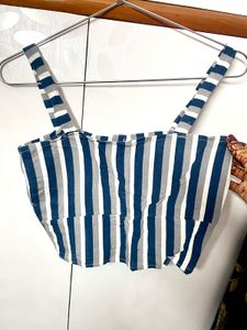 Striped blue co ord set