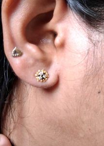Stud Earrings Gold 22crt