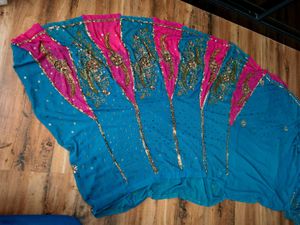 Heavy handwork lehanga saree wd blouse pc.