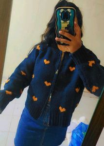 Heart Pattern Cardigan