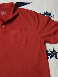 Easybuy Men Classic Collar Red Tshirt