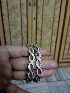 Sparkling Silver Bangles