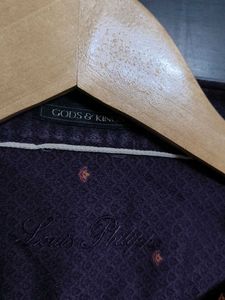 Louis Philippe Men Stylish Maroon Patterned Shirt