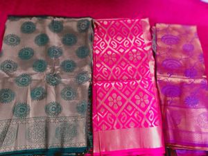 Kanjivaram Semi Silk Saries Combo