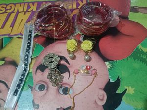 Red Bangles, 2 Bracelet Etc....