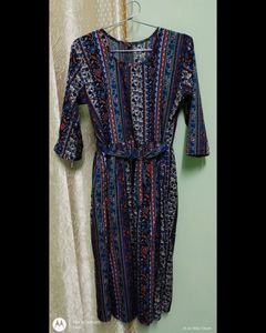 Boho Floral Print Midi Dress