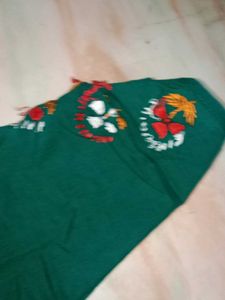 Green Embroidered Kurta