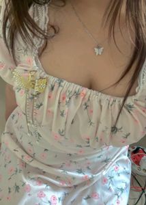 Floral Open Back Dress