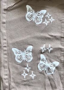 Shein Butterfly Graphic Ripped Jeans