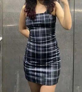 Plaid Bodycon Mini Dress