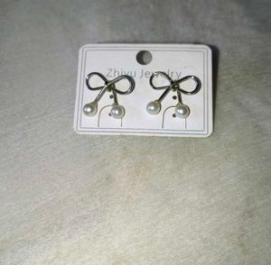 Bow Clip And Earring