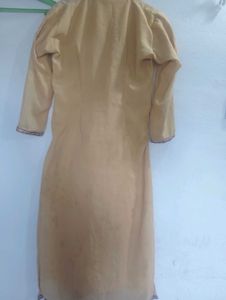 Embroidered Cream Tunic Set