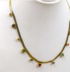 Clouded Gems Colorful Antiturnish Necklace