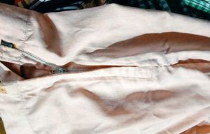 Pale Pink Flare Leg Trousers