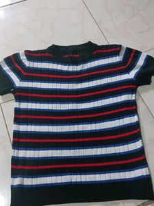 Stylish women's Striped Casual T-Shirt