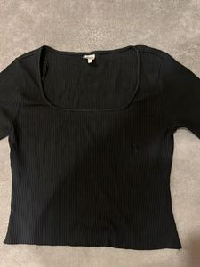 Square Neck Ribbed Top