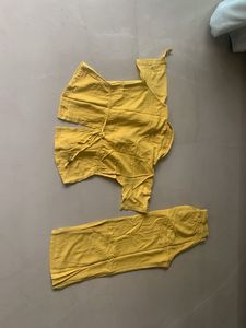 Yellow Linen Coord Set