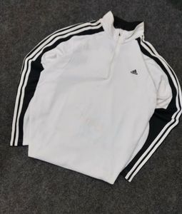 Adidas White Pullover Sweatshirt