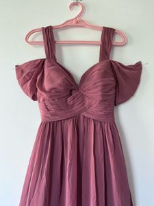 The Merlot Off-Shoulder Dress