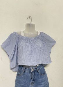 Bershka Made In Spain Off Shoulder Top